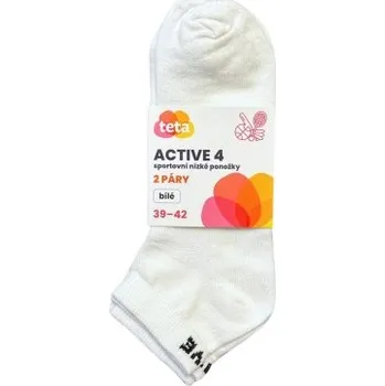 Pánské ponožky TETA ACTIVE Ponožky 35-38 bílé, 2 páry