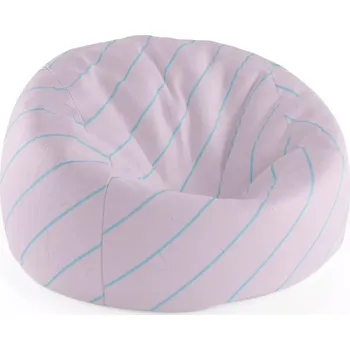 Sedací pytel Sablio Sedací vak Cocoon Modré pruhy na růžové - 115 x 75 cm x 45 cm