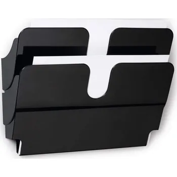 Durable Držáky na prospekty Flexiplus - 2 / A4 / černý / na šířku 33919