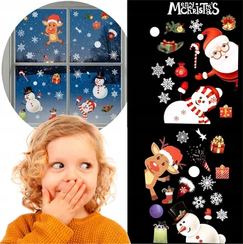 Vánoční dekorace CA1452 SADA VÁNOČNÍCH NÁLEPEK 50 X 35 CM