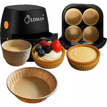 Forma na pečení Papírové formičky do tartaletek, formy na pečení do horkovzdušné fritézy (AIR FRYER), 18 ks, 12 cm