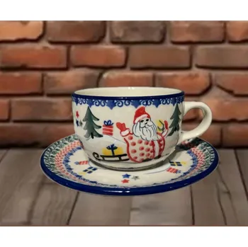 Šálek + podšálek 0,2L - Bolesławiec dek. U5001