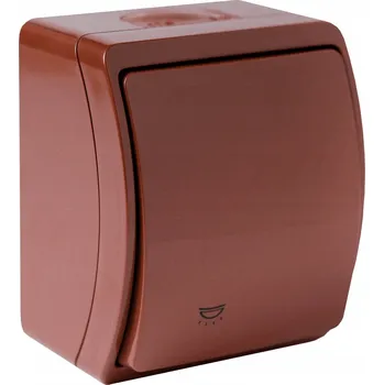 vypínač Viplast 156-02 jednoduchý spínač hnědý