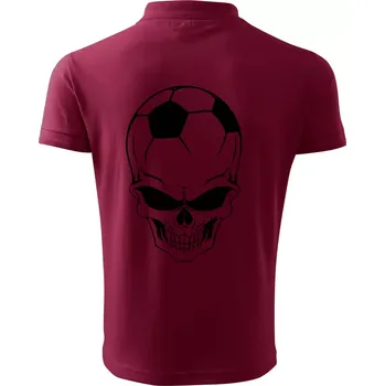 Pánská košile Fotbal lebka míč - Polokošile pánská Pique Polo 203 - 2XL ( Garnet )