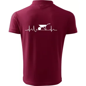 Pánská košile EKG kolečko - Polokošile pánská Pique Polo 203 - 4XL ( Garnet )