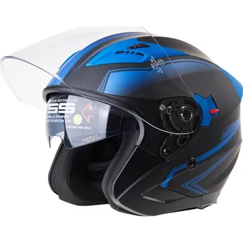 Helma na motorku RIDERO YM627M6S Modrá S