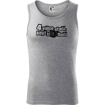 4 válce stačí když ti turbo tlačí - Tílko pánské Core - XL ( Tmavě šedý melír )
