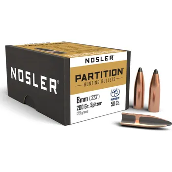 Příslušenství pro sportovní střelbu Střely Nosler Partition 8mm, dia .323, 200grs