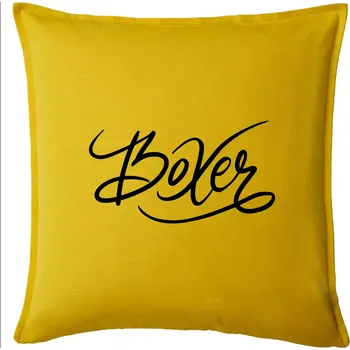 Polštář Boxer - nápis okrasný - Polštář 50x50 - 50x50 - Pouze potah ( Žlutá )