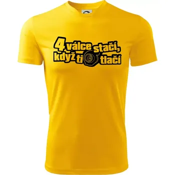 4 válce stačí když ti turbo tlačí - Dětské triko sportovní (dresovina) - 158 cm/12 let ( Žlutá )