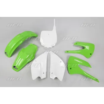 UFO kompletní sada plastů KAWASAKI KX 85 01-13 barva (zelená/bílá) (KX85 01-09, KX85 11-12) (KA207E999) (UFO kompletní sada plastů KAWASAKI KX 85 01-13 barva (zelená/bílá) (KX85 01-09, KX85 11-12) (KA207E999))