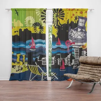 Závěs Sablio Závěs Malba: 2ks 140x250cm