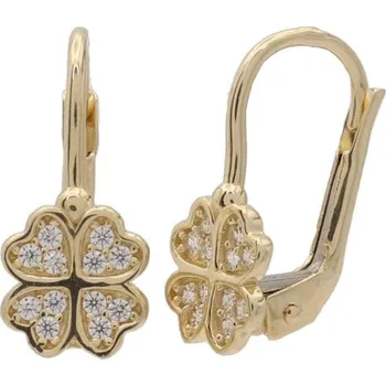 Náušnice Zlaté náušnice se zirkony CDL104 (585/1000) 1.75 g