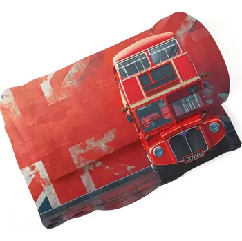 deka Sablio Deka Červený patrový autobus Vlajka - 150x120 cm