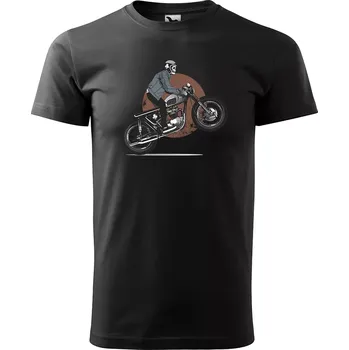 Pánské tričko Sablio Tričko s potiskem Jízda až za hrob - černé 5XL