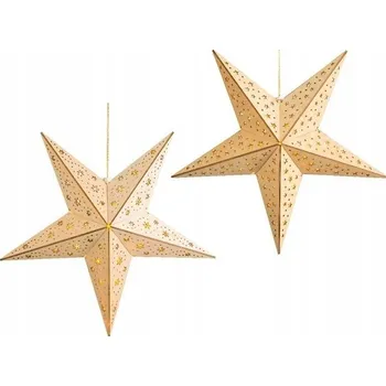 Vánoční světelná dekorace Dekorace Hvězda Dřevěná s LED osvětlením 10 LED teplá bílá