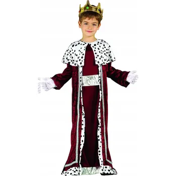 Karnevalový kostým KOSTÝM MALÝ KRÁL KRÁLE VLÁDCE VÍNOVÝ JASEŁKA 128