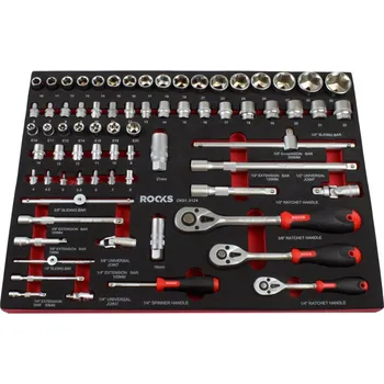 Nářadí pro automobil Rooks Sada Nářadí 1/2 ", 3/8", 1/4 ", 72 Ks OK-01.3124
