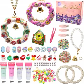 kreativní sada DIY SADA NA VÝROBU VÁNOČNÍ GIRLANDY KREATIVNÍ DÁREK PRO DĚTI