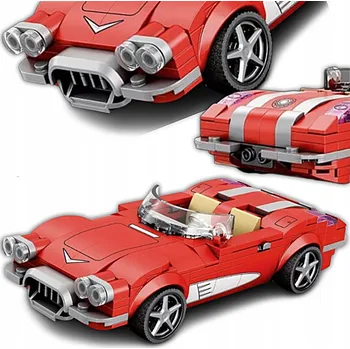 ostatní stavebnice STAVEBNICE RETRO AUTO ČERVENÝ KABRIOLET Z LET 50 311 DÍLKŮ