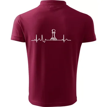 Pánská košile EKG Šachové figurky - Pěšec - Polokošile pánská Pique Polo 203 - 5XL ( Garnet )