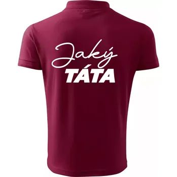 Pánská košile Jaký táta - taková dcera psací - Polokošile pánská Pique Polo 203 - 3XL ( Garnet )