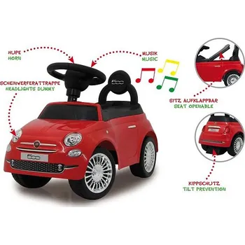 Dětské vozidlo Jamara Rutscher Fiat 500 red + DOPRAVA ZDARMA