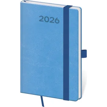 Kancelář Diář 2026 týdenní kapesní Print Pop - světle modrá