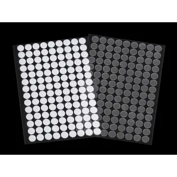 Zip Suchý zip samolepicí kolečka Ø10 mm, malé, 7 transparent