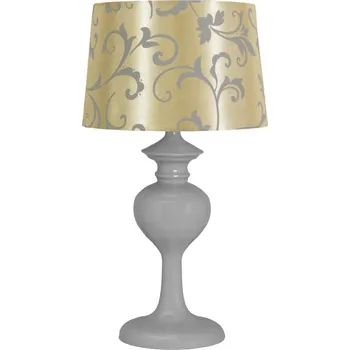 Lampička Moderní stolní lampa BERKANE - 1xE14, 40W, šedá / béžová