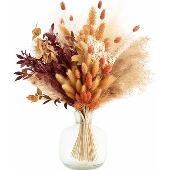 umělá květina Tráva sušená dekorativní kytice do vázy 50 cm 100 stonků