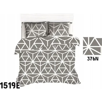 Povlečení Povlečení 160x200 1519E šedé bílé geometrické 376N
