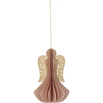 Vánoční dekorace Bloomingville Papírová vánoční ozdoba Ingi Bloomingville Felip Ornament, White, Paper