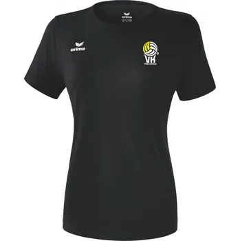 Dámské tričko ERIMA TRIKO VK KARLOVARSKO POLYESTER DÁMSKÉ - Černá - velikost 48