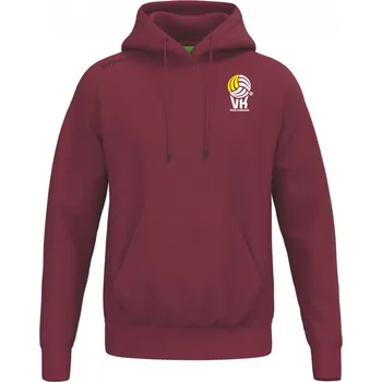 Pánská mikina ERIMA MIKINA PŘES HLAVU S KAPUCÍ 151 VK KARLOVARSKO UNISEX - Bordová - velikost L