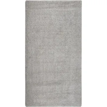 Koberec Koberec světle šedý, 100% PP (polypropylen), 80 x 150 cm, výška vlasu 20 mm, latexová spodní strana