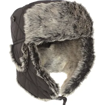 Čepice Ušanka zimní s kožešinou černá Velikost: M - 57/58