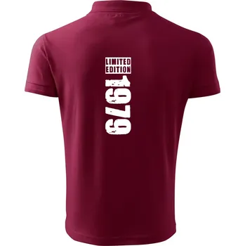 Pánská košile Limited edition 1979 pruh - Polokošile pánská Pique Polo 203 - 3XL ( Garnet )