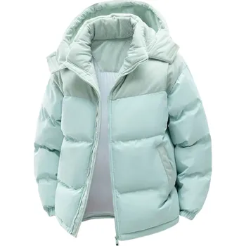 Pánská podzimní a zimní bunda Odnímatelná kapuce Větruodolná podšívka Zapínání na zip Praktické kapsy Bavlněná podšívka Polyesterové provedení modrá S