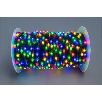 Vánoce Vánoční LED mikro řetěz s kapkovými diodami, různobarevná, 100M, 1000 LED, 8 programů, dálkový ovládač