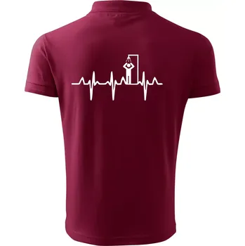 Pánská košile EKG otužování sprcha - Polokošile pánská Pique Polo 203 - 5XL ( Garnet )