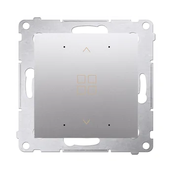 vypínač Tlačítko žaluzií skupinové, s LED podsvětlením, pro vzdálené, Simon 54 DEZ1G.01/43, stříbrná metalizovaná