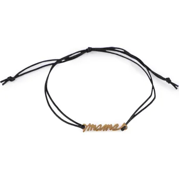 Náramek Náramek s přívěskem z nerezové oceli mama Varianta: černá zlatá, Balení: 1 ks