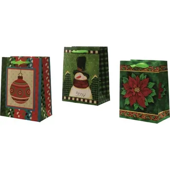 Dárková taška Dárková taška Vánoční 6039 M 260x120x320mm Varianta: Kytka