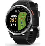 Garmin Approach S44, Hliníková luneta Silver, silikonový řemínek Black