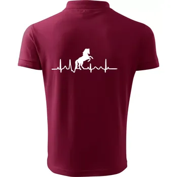Pánská košile Ekg kůň ikona - Polokošile pánská Pique Polo 203 - 2XL ( Garnet )
