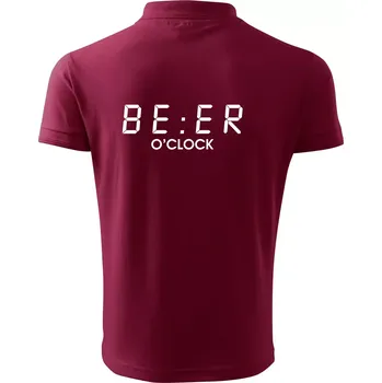 Pánská košile Beer hodiny - Polokošile pánská Pique Polo 203 - 2XL ( Garnet )