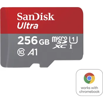 Paměťová karta SanDisk Ultra microSDXC card for Chromebooks 256 GB, 150 MB/s, UHS-I, s adaptérem