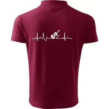 Pánská košile EKG housle - Polokošile pánská Pique Polo 203 - 4XL ( Garnet )