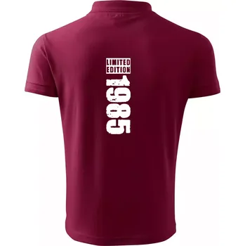 Pánská košile Limited edition 1985 pruh - Polokošile pánská Pique Polo 203 - 5XL ( Garnet )